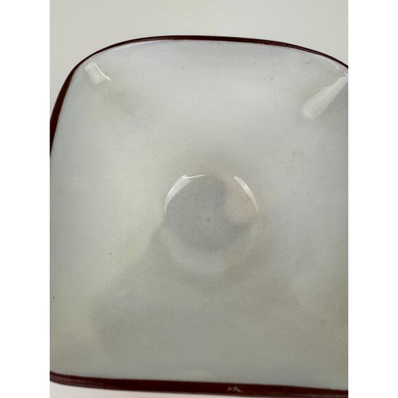 Vintage 60s Graveren Norsk Brown White Polka Dot Pottery Bowl Norway - Picture 5 of 6